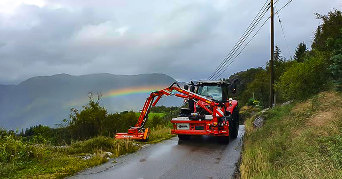 Profesjonell trimming av vegetasjon langs veier